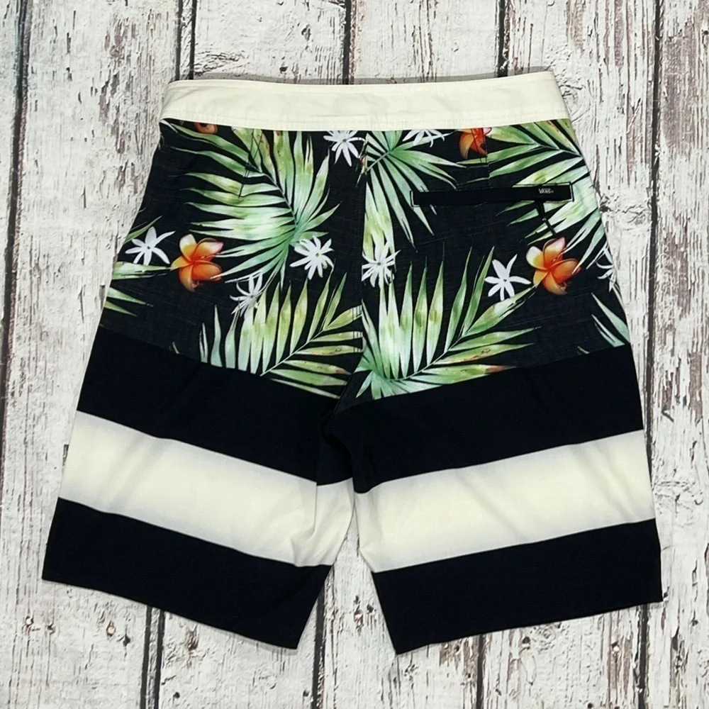 Vans Beach Summer Board Shorts Floral Bathing Suit Swim Trunks Men's Size 30